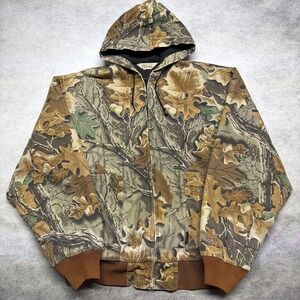 Vintage Walls Advantage Camo Hooded Work Jacket Timber RealTree Large Boxy Y2K